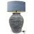Lampa ceramiczna prążkowana Rustykalna z abażurem 92cm